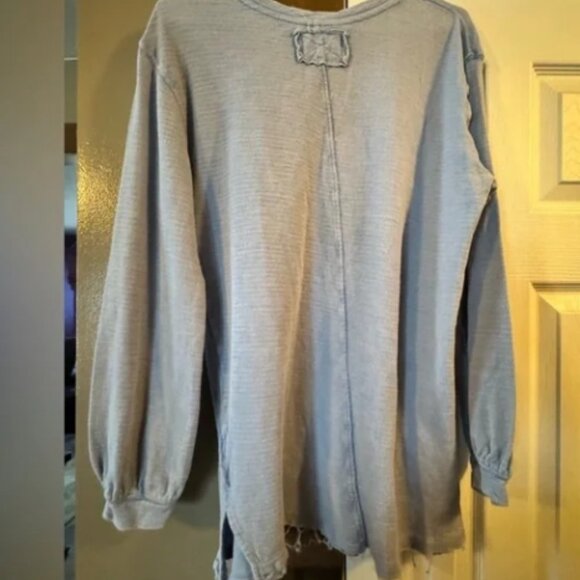 Oversized Knit Soul Song Tee In Huron Blue - Picture 5 of 6